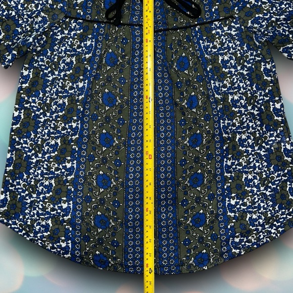 Lucky Brand Women’s Boho Front Tie Peasant Top Shirt Size S - Picture 4 of 6